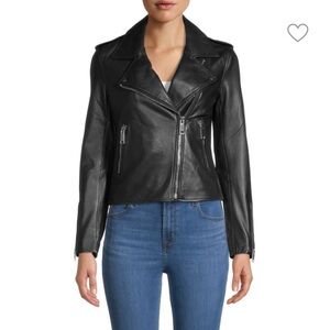 LTH JKT BASICS Black Leather Classic Moto Jacket